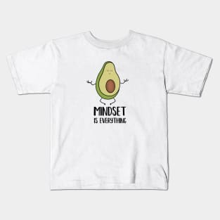 Avocado Yoga, Mindset Motivational Quote Kids T-Shirt